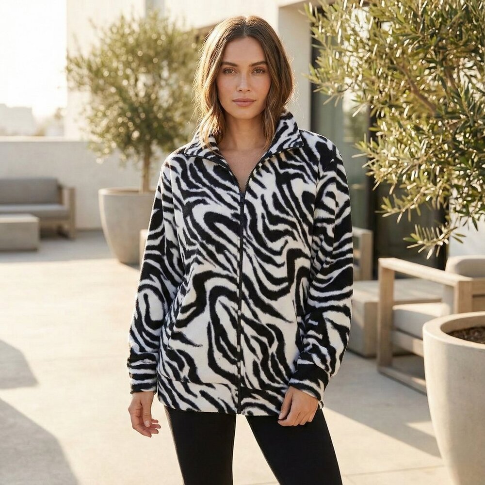 *Ac-tiv-ology soft Lightweight‎ jacket W/ Full Frontal Zip Women Size 1X